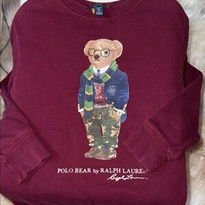 Polo by Ralph Lauren Kids Maroon Bear Sweatshirt